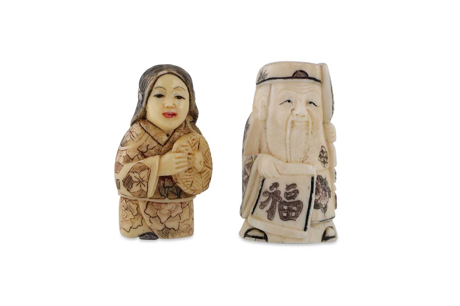 Lot 504 - TWO NETSUKE FIGURES