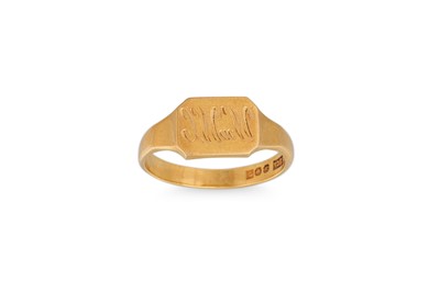 Lot 362 - AN 18CT GOLD SIGNET RING, 3.8 g., size M - N