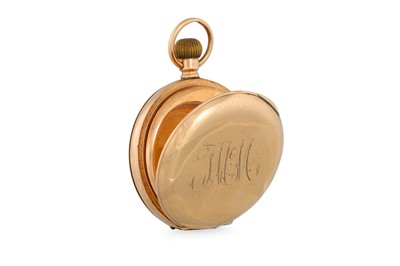 Lot 363 - AN ANTIQUE 9CT GOLD FULL HUNTER POCKET WATCH,...