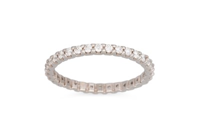 Lot 200 - A DIAMOND ETERNITY RING, mounted in 18ct white...