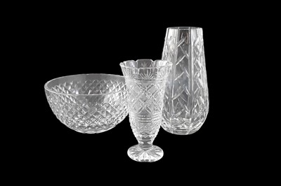 Lot 468 - TWO MODERN WATERFORD CRYSTAL VASES, together...