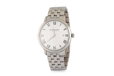 Lot 384 - A RAYMOND WEIL WRISTWATCH, stainless steel...