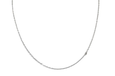 Lot 156 - A 9CT WHITE GOLD CHAIN