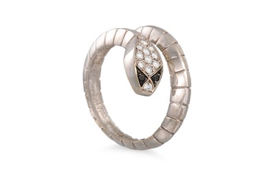 Lot 275 - A DIAMOND SET RING, modelled as a snake,...