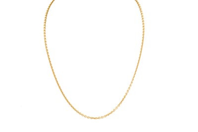 Lot 243 - AN 18CT GOLD CHAIN, 11 g