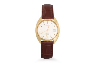 Lot 401 - A GENT'S VINTAGE GOLD PLATED LONGINES...