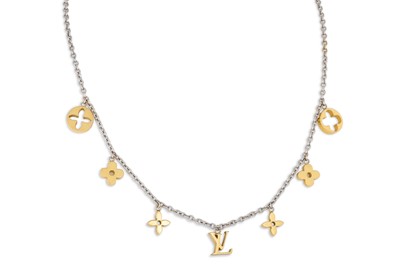 Lot 337 - A LOUIS VUITTON CHARM NECKLACE, in 18ct white...