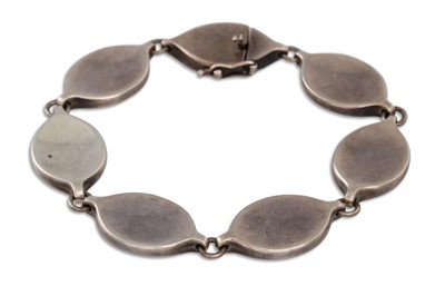 Lot 176 - A SILVER BRACELET, by Georg Jensen, signed and...