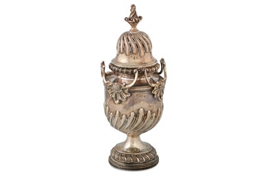 Lot 423 - AN IMPRESSIVE VICTORIAN ENGLISH SILVER SUGAR...