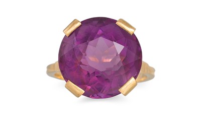 Lot 65 - A LARGE AMETHYST RING ,mounted in gold, size L