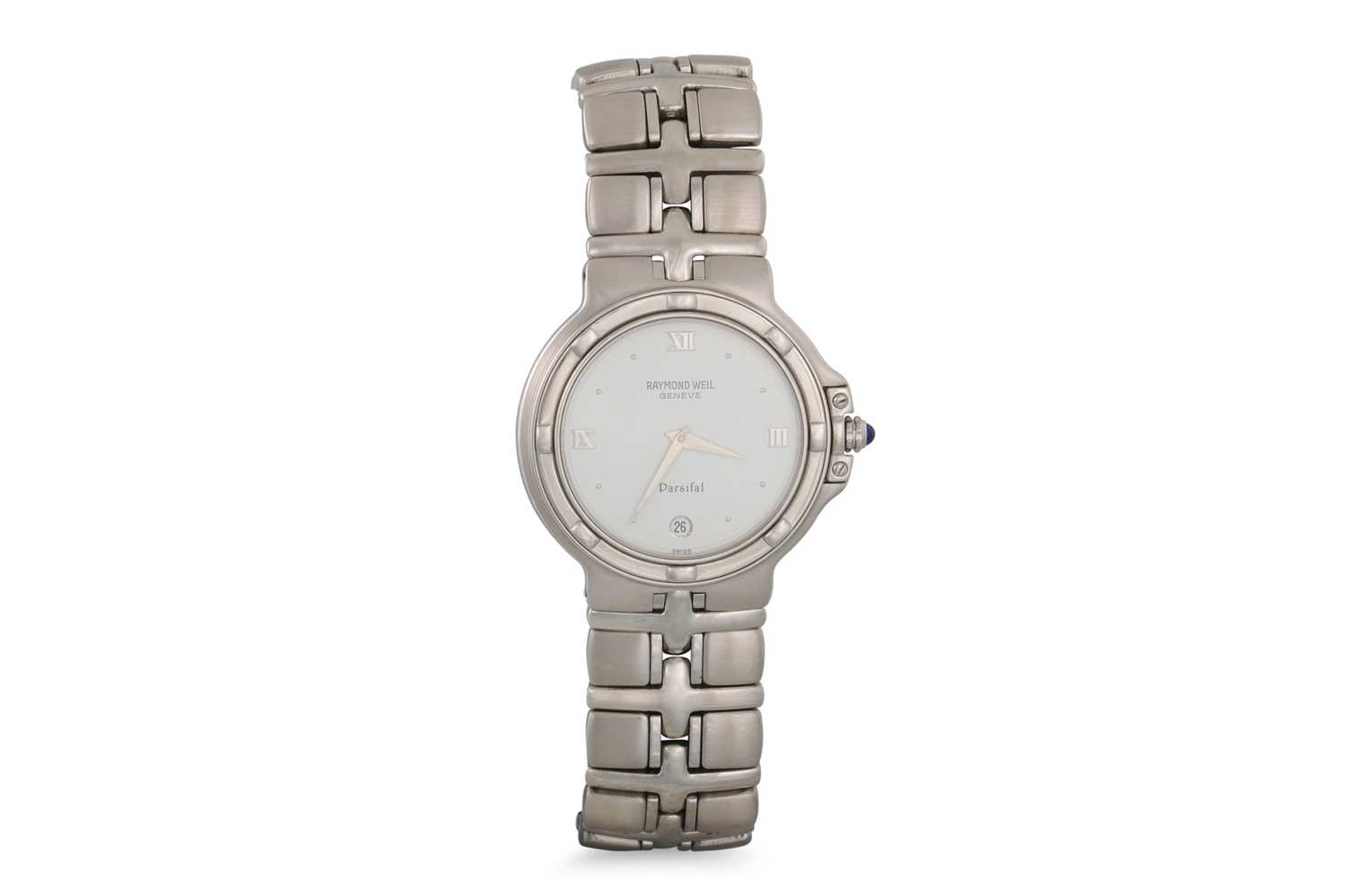 Lot 394 - A GENT'S STAINLESS STEEL RAYMOND WEIL GENEVE...