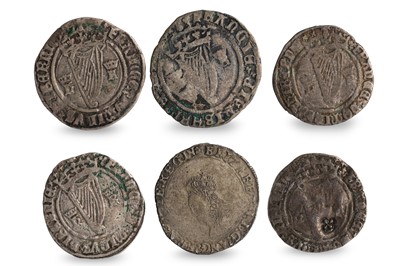 Lot 434 - 1534-1540 HENRY VIII IRISH HARP COINAGE 5 X...