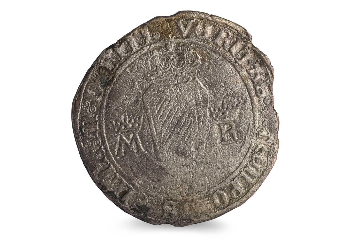 Lot 438 - 1553 QUEEN TUDOR IRISH HARP SHILLING COIN, VG...