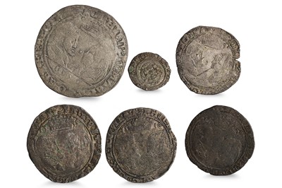 Lot 439 - 1555 MARY AND PHILIP SPAIN IRISH HARP SHILLING...