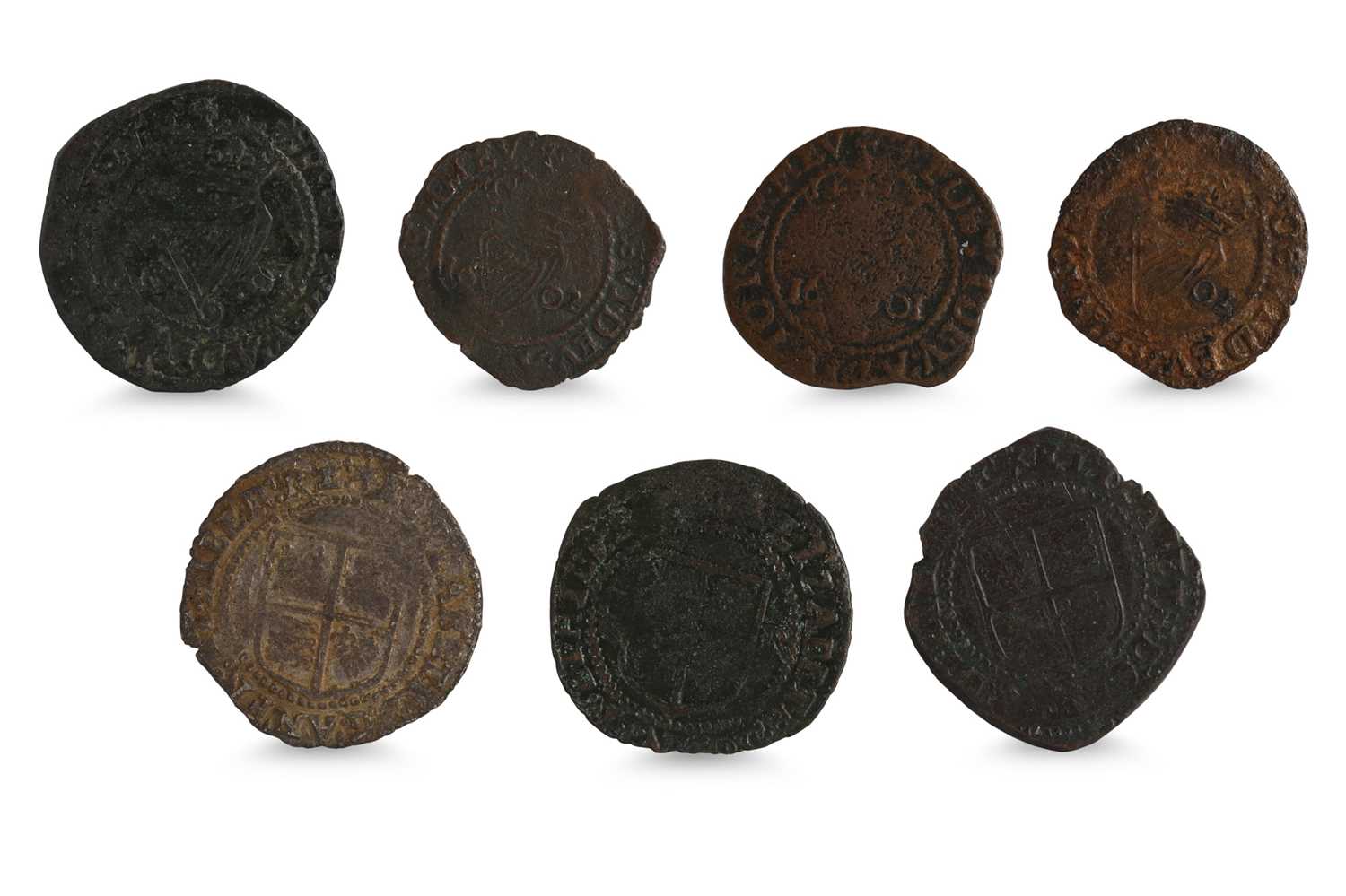 Lot 443 1601 ELIZABETH I IRISH HARP SILVER 1 X 3d lot-443-1601-elizabeth-i-irish-harp-silver-1-x-3d