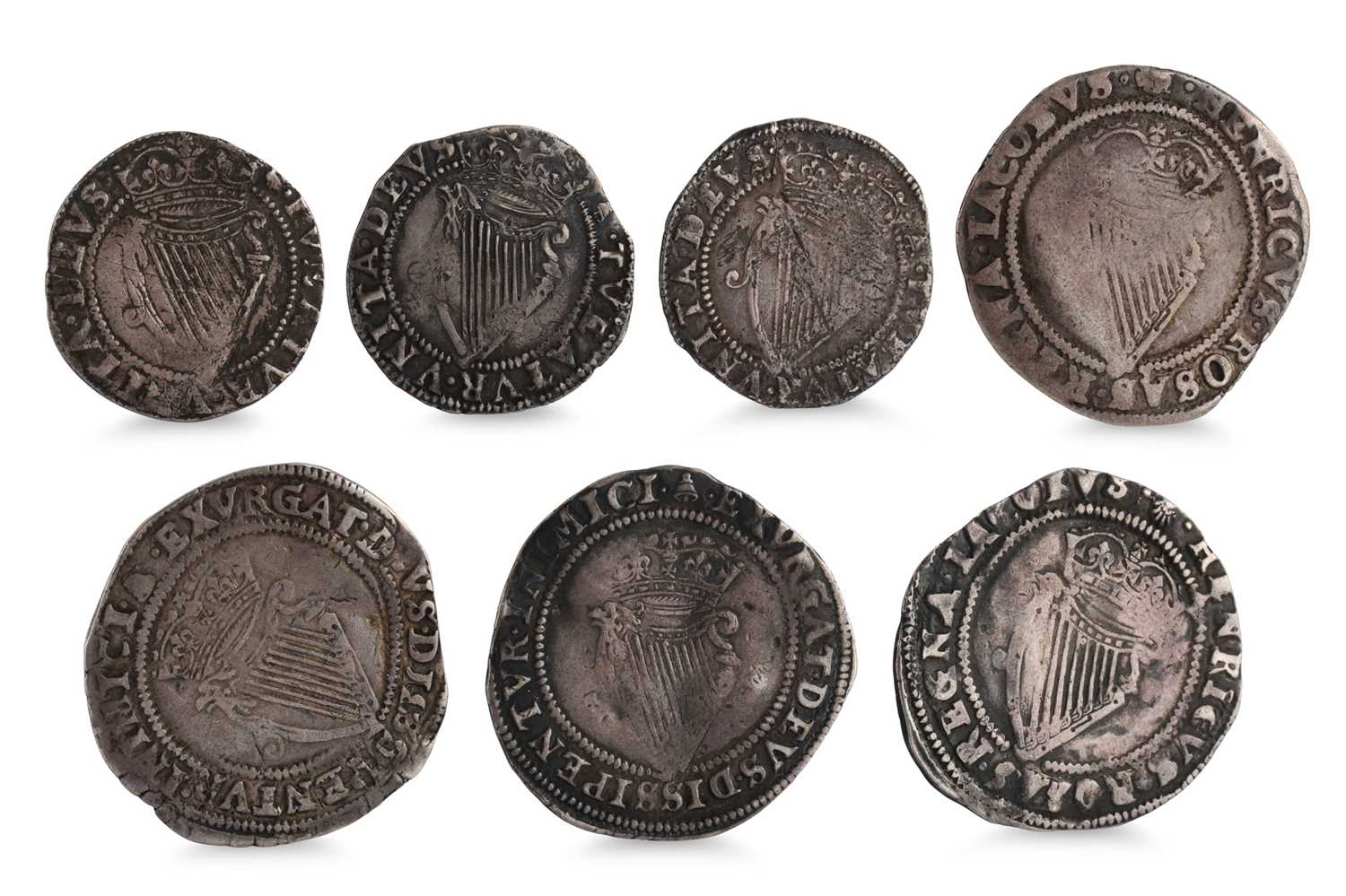 Lot 444 - 1603/04 JAMES I IRISH HARP COINS, 4 X...