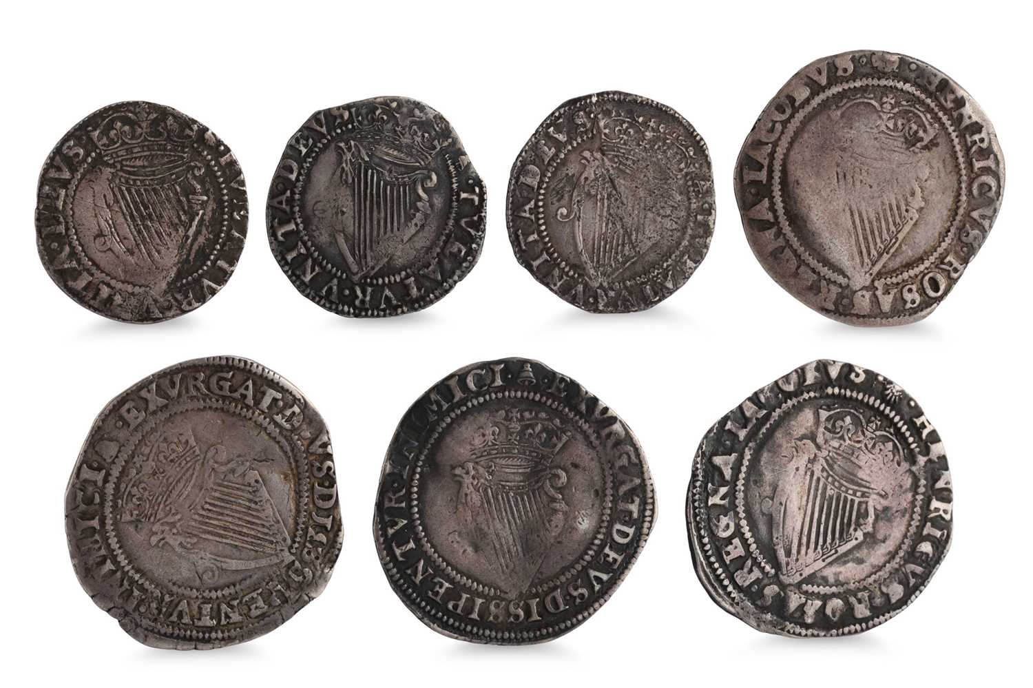 Lot 444 1603 04 JAMES I IRISH HARP COINS 4 X lot-444-1603-04-james-i-irish-harp-coins-4-x