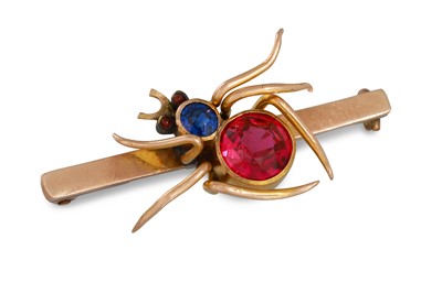 Lot 60 - A VINTAGE SPIDER BROOCH, mounted in rolled gold