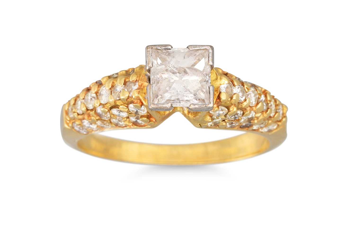 2 ct Moissanite Princess Cut Engagement Ring Wedding Band Bridal Set in  Sterling Silver - Walmart.com