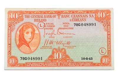 Lot 371 - AN EMERGENCY PERIOD IRISH 10/- LADY LAVERY...