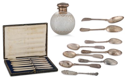 Lot 440 - A MISCELLANEOUS LOT TO INCLUDE STERLING SILVER,...