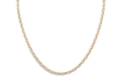 Lot 75 - A 9CT GOLD BELCHER LINK CHAIN, 8.5 g.