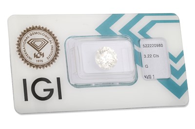 Lot 150 - AN UNMOUNTED DIAMOND, in sealed packet....