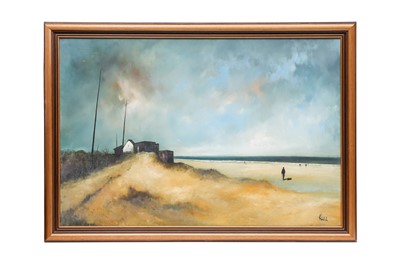 Lot 111 - RAYMOND KLEE (1925-2013) Untitled, beach scene...