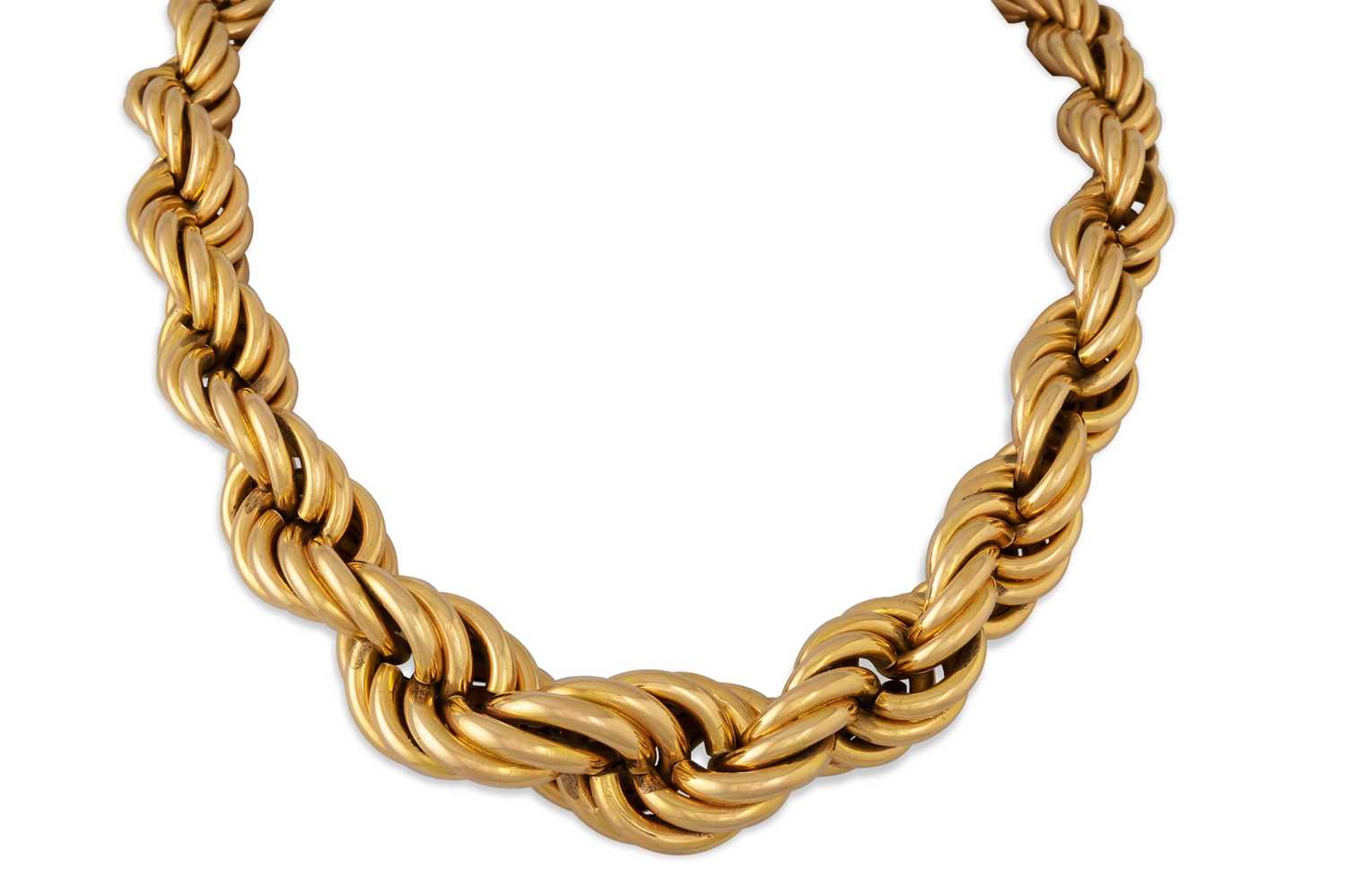 Lot 85 - AN HERMÉS 18CT YELLOW GOLD NECKLACE, of...