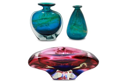 Lot 250 - TWO MEDINA GLASS VASES, from Blue Summer...