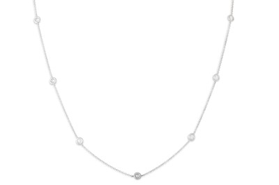 Lot 196 - A DIAMOND SET CHAIN, the brilliant cut...