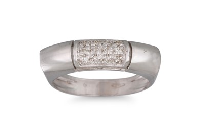 Lot 244 - A DIAMOND RING, pavé set in 18ct white gold,...