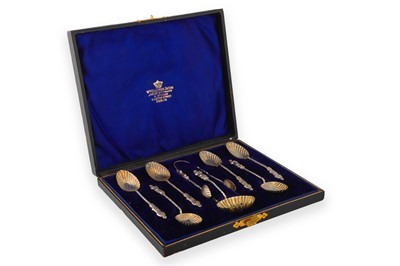 Lot 399 - A VICTORIAN SILVER GILT SET OF APOSTLE SPOONS,...