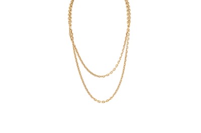 Lot 421 - A 9CT GOLD NECK CHAIN, ca 36" long, (47.9 g.)