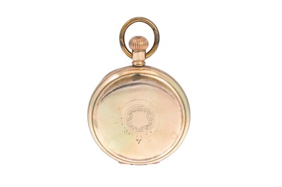 Lot 494 - A VINTAGE GOLD PLATED FULL HUNTER POCKET WATCH,...