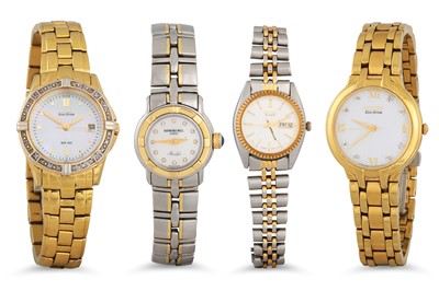 Lot 486 - FOUR LADY'S WATCHES, Raymond Weil, Citizen x...