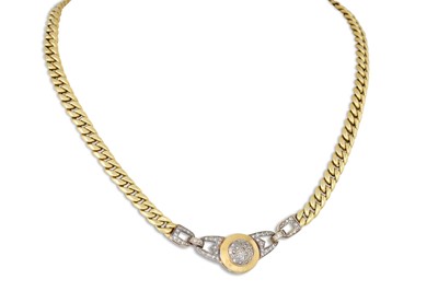 Lot 55 - A 14CT YELLOW GOLD FLAT CURB CHAIN, with...