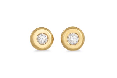 Lot 278 - A PAIR OF DIAMOND STUD EARRINGS, mounted in...