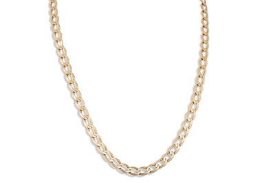 Lot 139 - A 9CT GOLD CURB LINK NECKLACE, ca. 19g