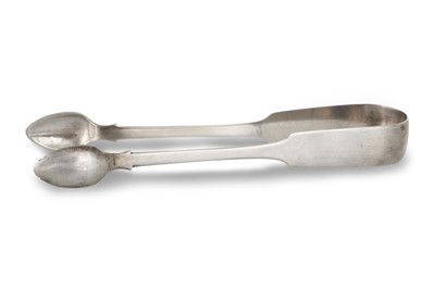 Lot 544 - A SILVER SUGAR TONGS, By Christopher Cummins,...