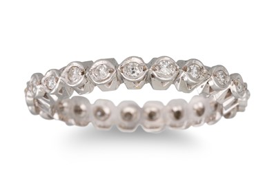 Lot 459 - A FULL BANDED ETERNITY RING, collet set, size...