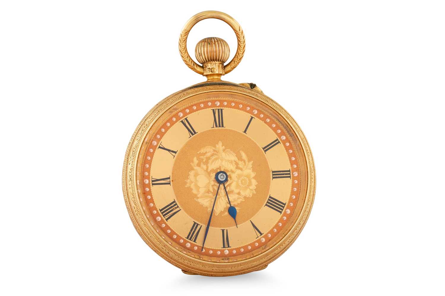 Lot 342 - AN EDWARDIAN 18CT GOLD OPEN FACED POCKET WATCH,...