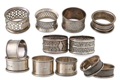 Lot 507 - A MATCHED GROUP OF TWELVE STERLING SILVER...