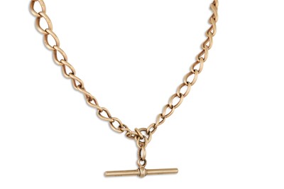 Lot 276 - A 9CT YELLOW GOLD DOUBLE ALBERT NECKLACE, with...